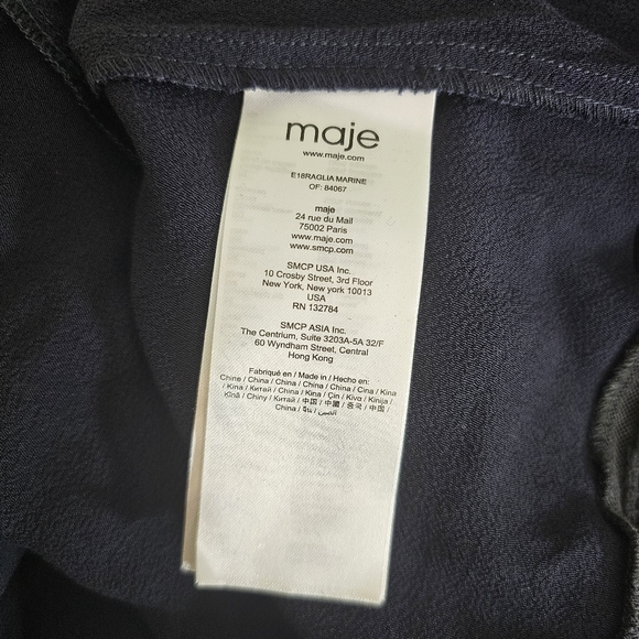 Maje Raglia Dress in Marine - Picture 7 of 10